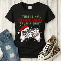 This Is My Christmas Pajama Video Game Controller Women's T-Shirt thumb 3
