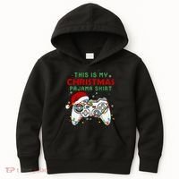 This Is My Christmas Pajama Video Game Controller Kids Hoodie thumb 0