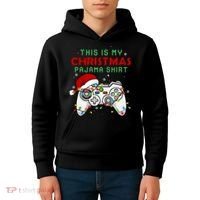 This Is My Christmas Pajama Video Game Controller Kids Hoodie thumb 4