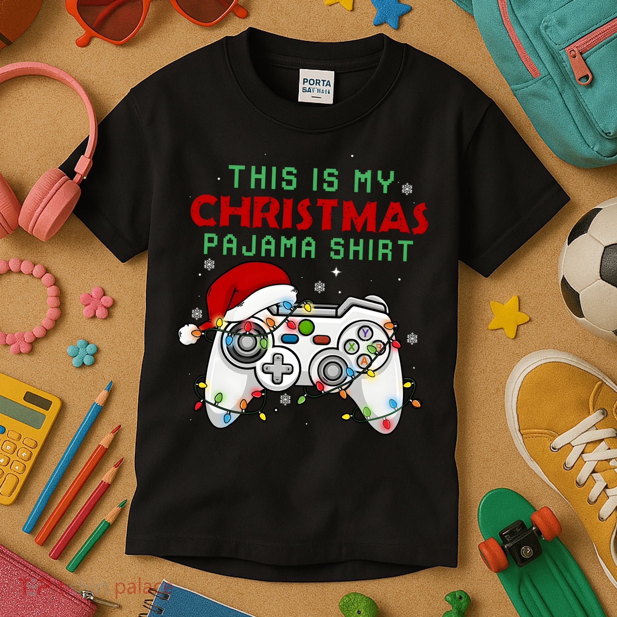 This Is My Christmas Pajama Video Game Controller Kids T-Shirt