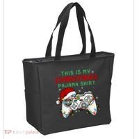 This Is My Christmas Pajama Video Game Controller Tote Bag thumb 2