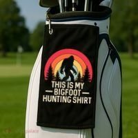 This Is My Bigfoot Hunting Squatchy Sasquatch Golf Towel thumb 2