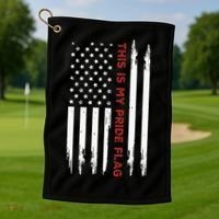 This Is My Pride Flag USA American 4th Of July Golf Towel thumb 1