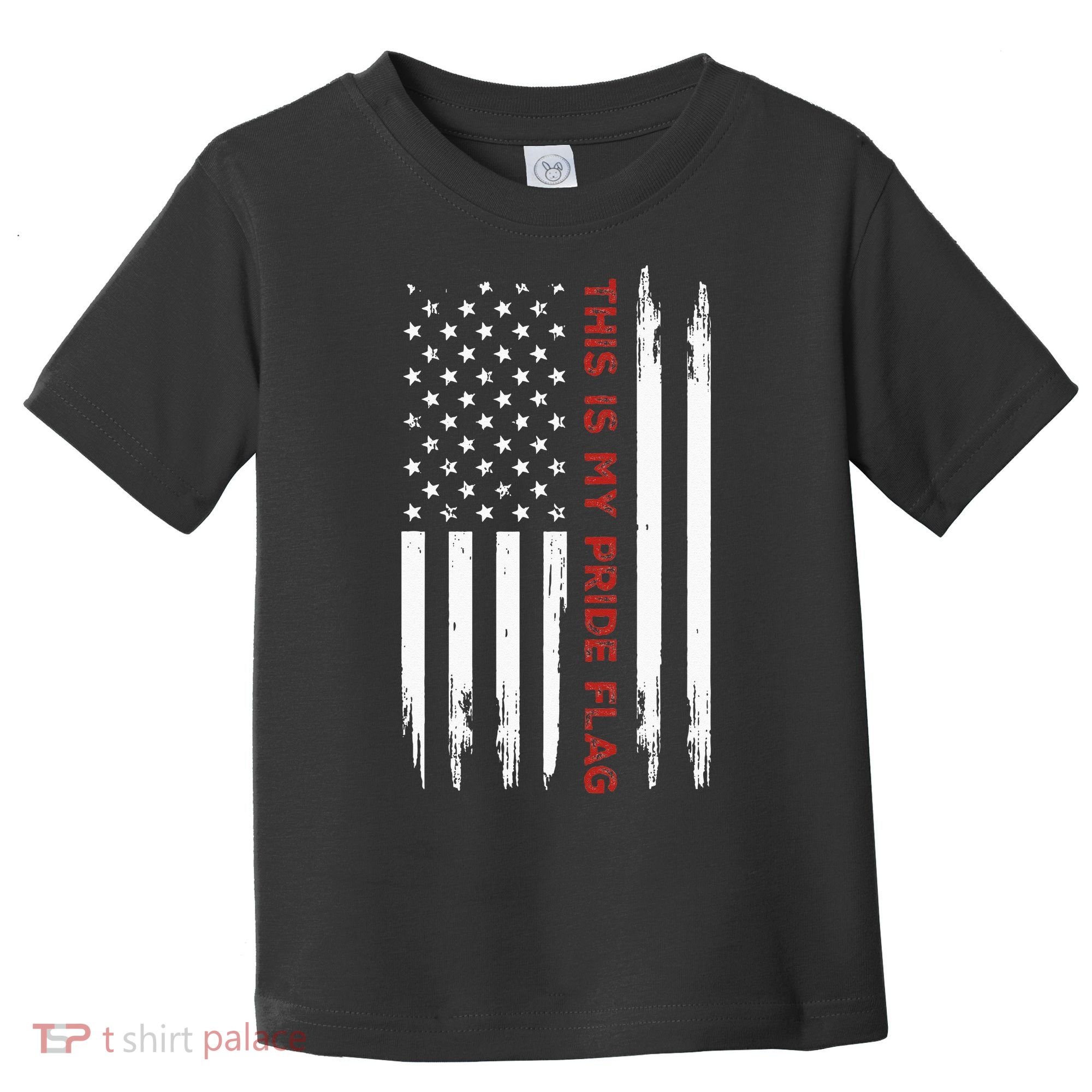 This Is My Pride Flag USA American 4th Of July Toddler T-Shirt