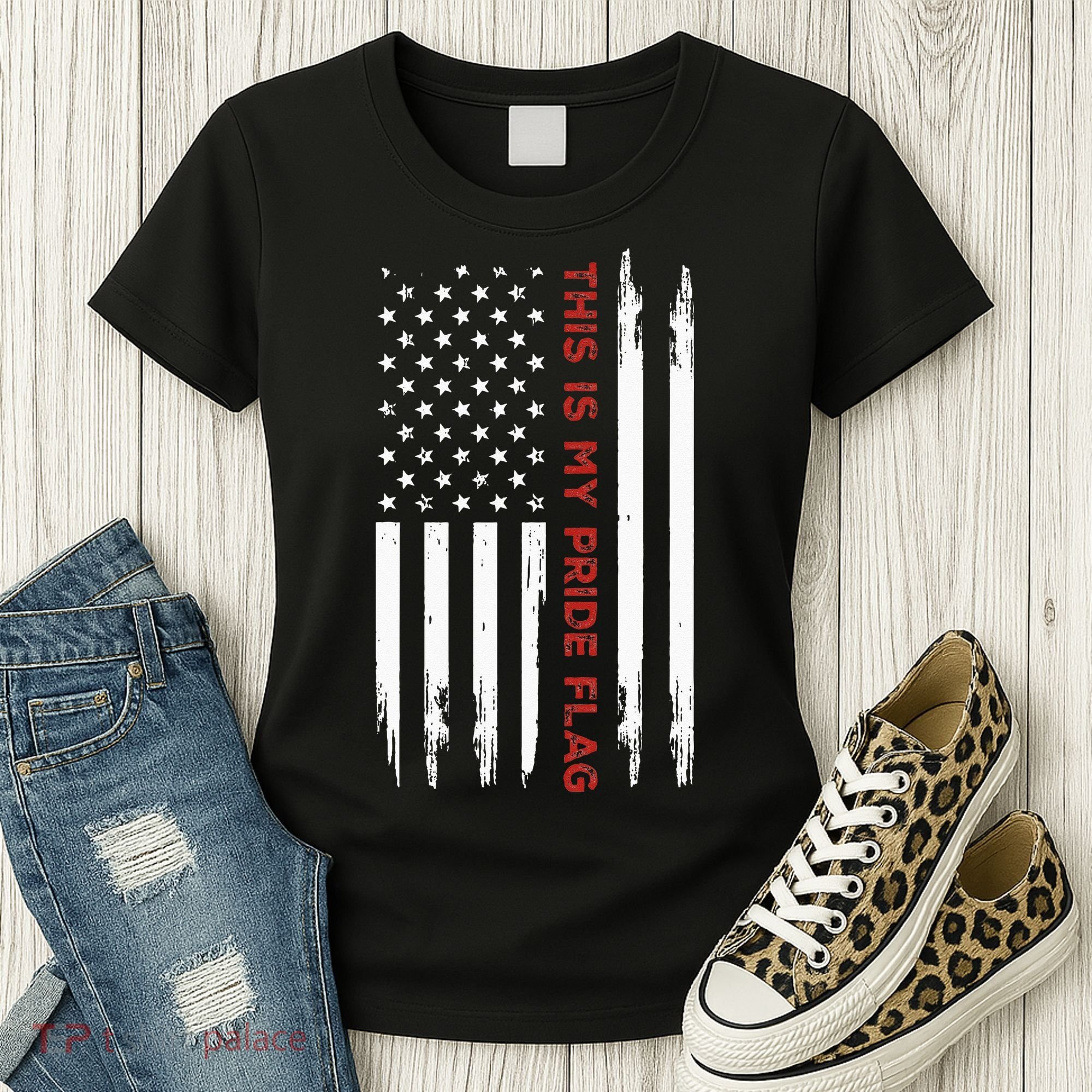 This Is My Pride Flag USA American 4th Of July Women's T-Shirt