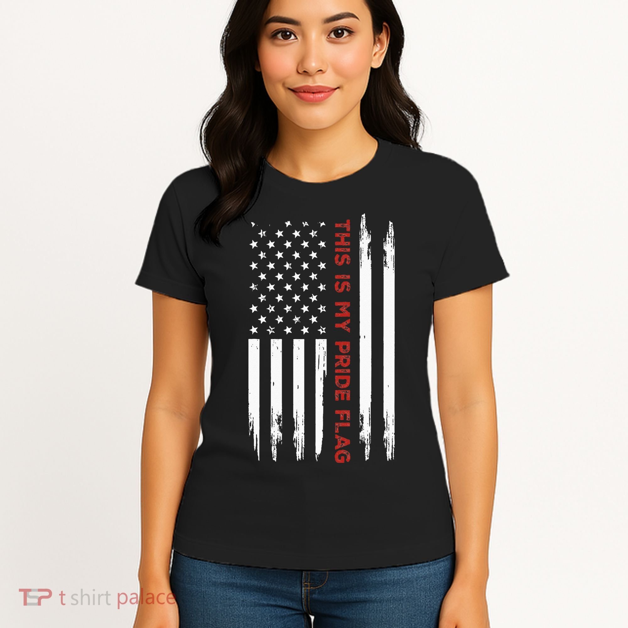 This Is My Pride Flag USA American 4th Of July Women's T-Shirt