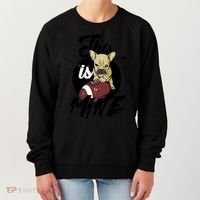 This Is Mine Cute Football Dog Women's Sweatshirt thumb 0