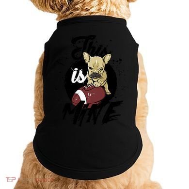 This Is Mine Cute Football Dog Doggie Tank