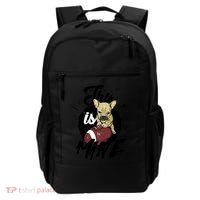 This Is Mine Cute Football Dog Backpack thumb 0