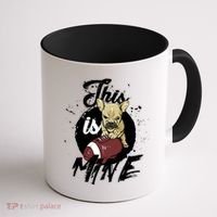 This Is Mine Cute Football Dog Coffee Mug thumb 1