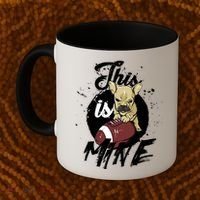 This Is Mine Cute Football Dog Coffee Mug thumb 2
