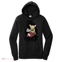 This Is Mine Cute Football Dog Women's Hoodie thumb 0