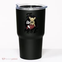 This Is Mine Cute Football Dog Tumbler thumb 0