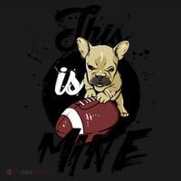 This Is Mine Cute Football Dog Baby Bodysuit thumb 2