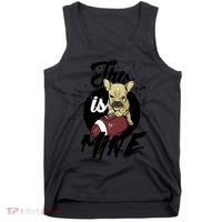 This Is Mine Cute Football Dog Tank Top thumb 0