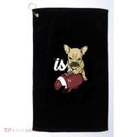 This Is Mine Cute Football Dog Golf Towel thumb 0