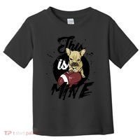 This Is Mine Cute Football Dog Toddler T-Shirt thumb 0