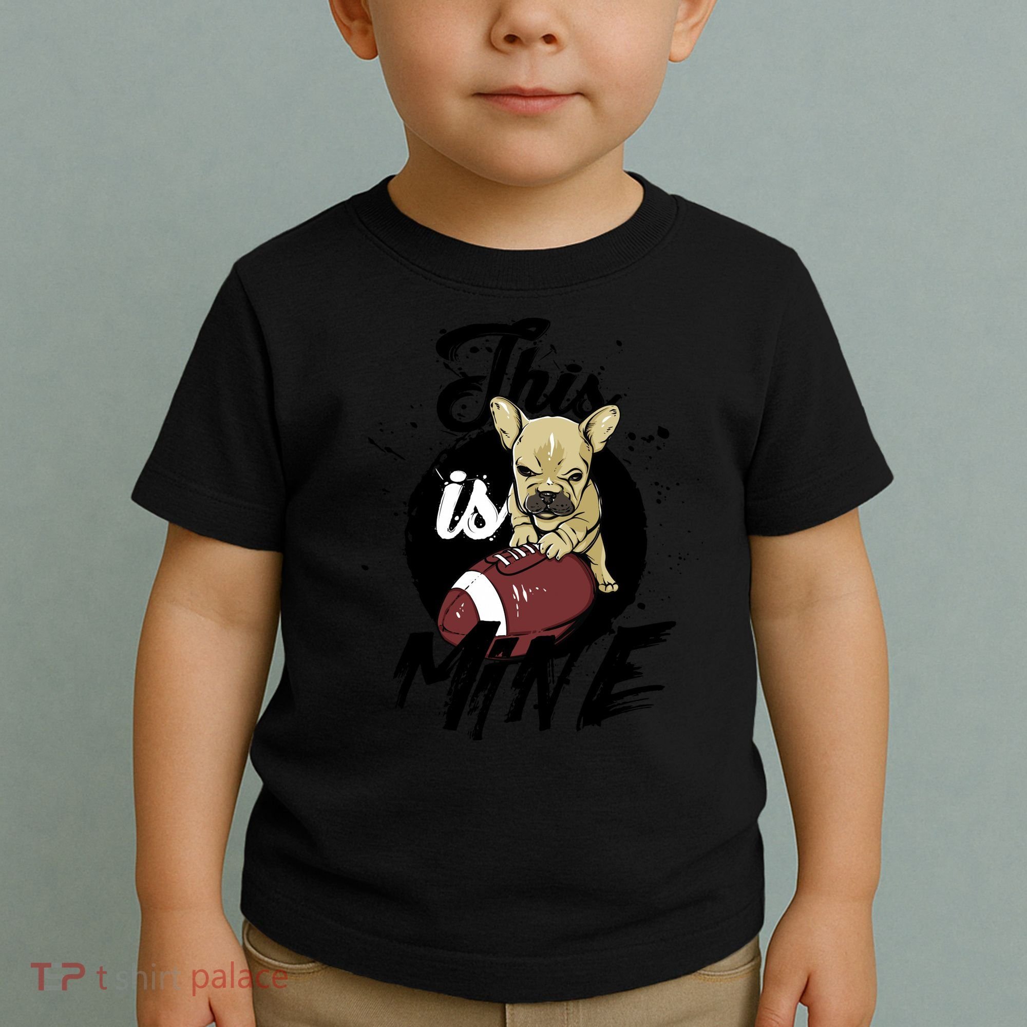 This Is Mine Cute Football Dog Toddler T-Shirt