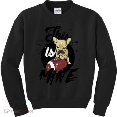 This Is Mine Cute Football Dog Kids Sweatshirt
