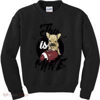 This Is Mine Cute Football Dog Kids Sweatshirt thumb 0