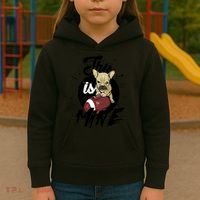 This Is Mine Cute Football Dog Kids Hoodie thumb 3