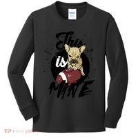 This Is Mine Cute Football Dog Kids Long Sleeve Shirt thumb 0