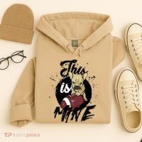 This Is Mine Cute Football Dog Hoodie thumb 4