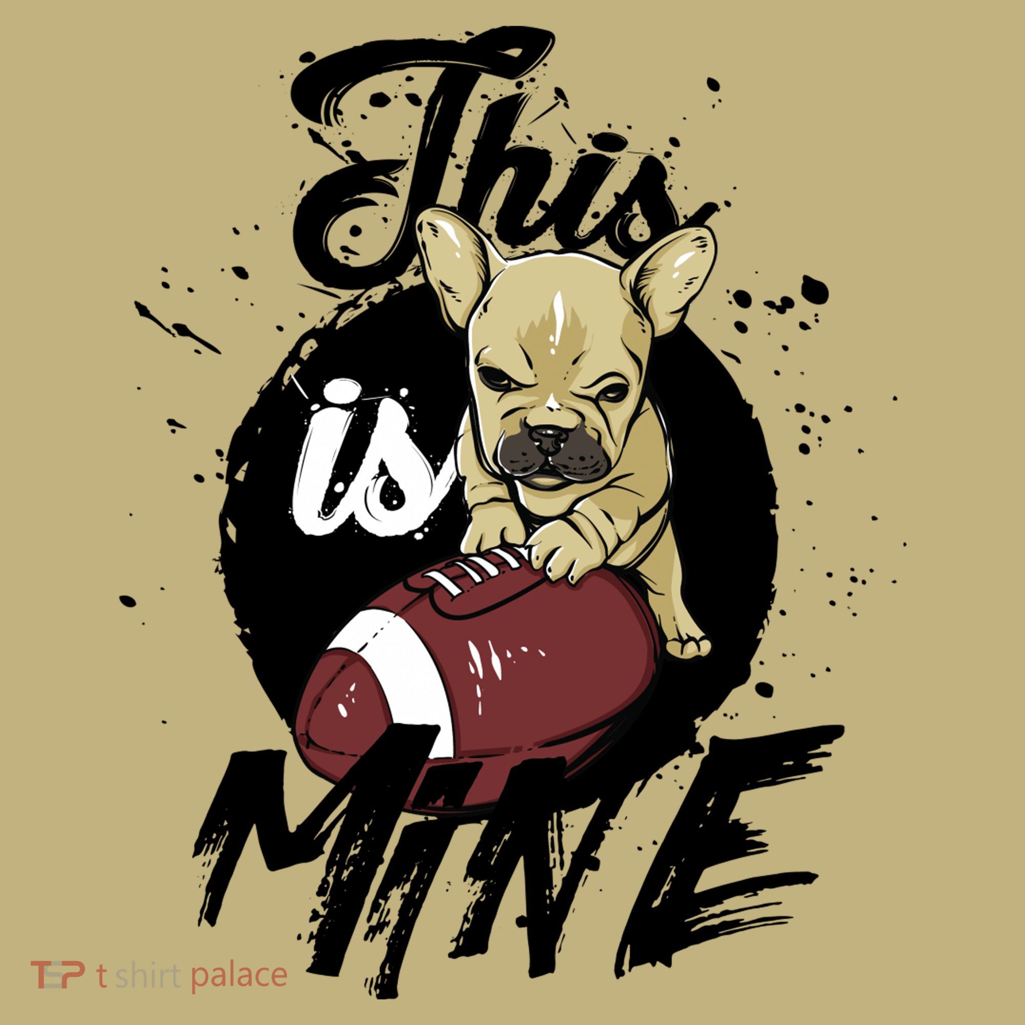 This Is Mine Cute Football Dog Long Sleeve Shirt