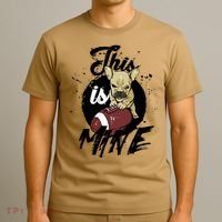 This Is Mine Cute Football Dog T-Shirt thumb 3