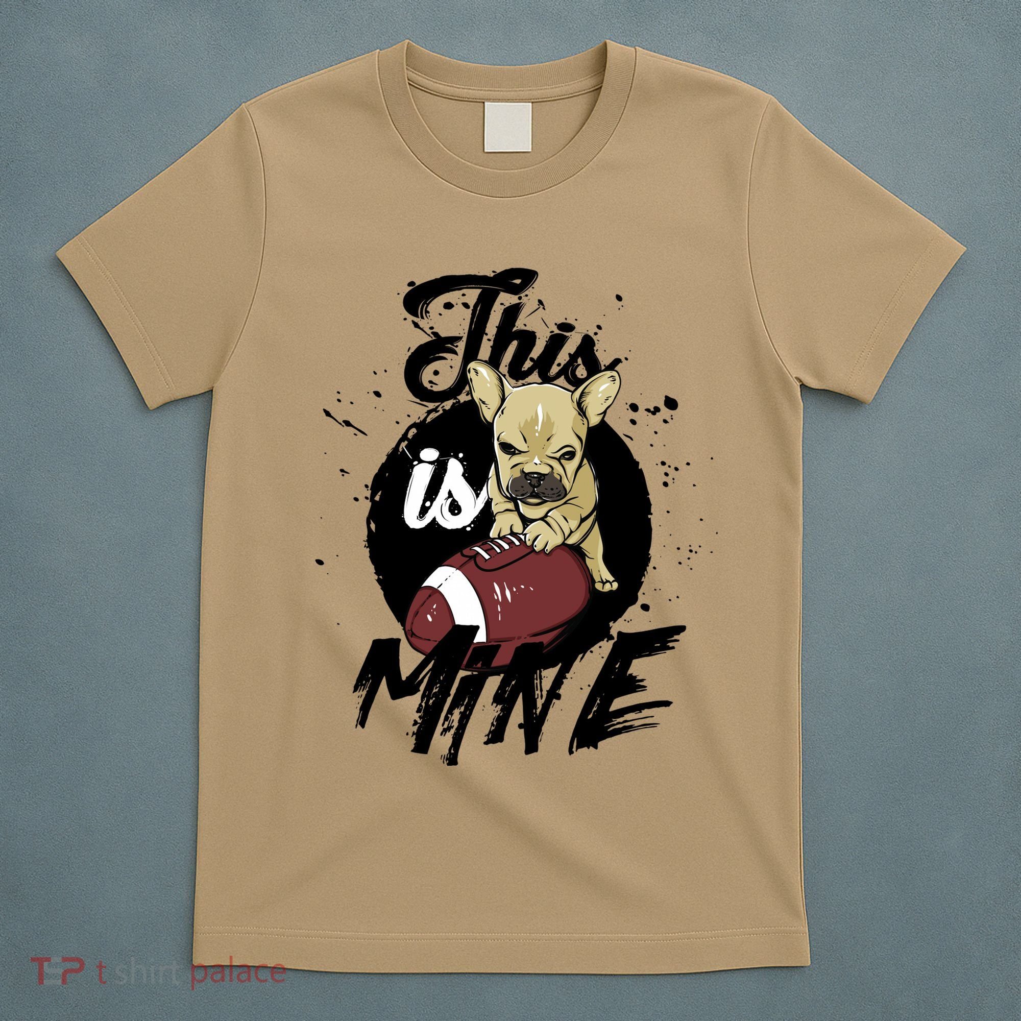 This Is Mine Cute Football Dog T-Shirt