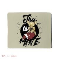 This Is Mine Cute Football Dog Mousepad thumb 0