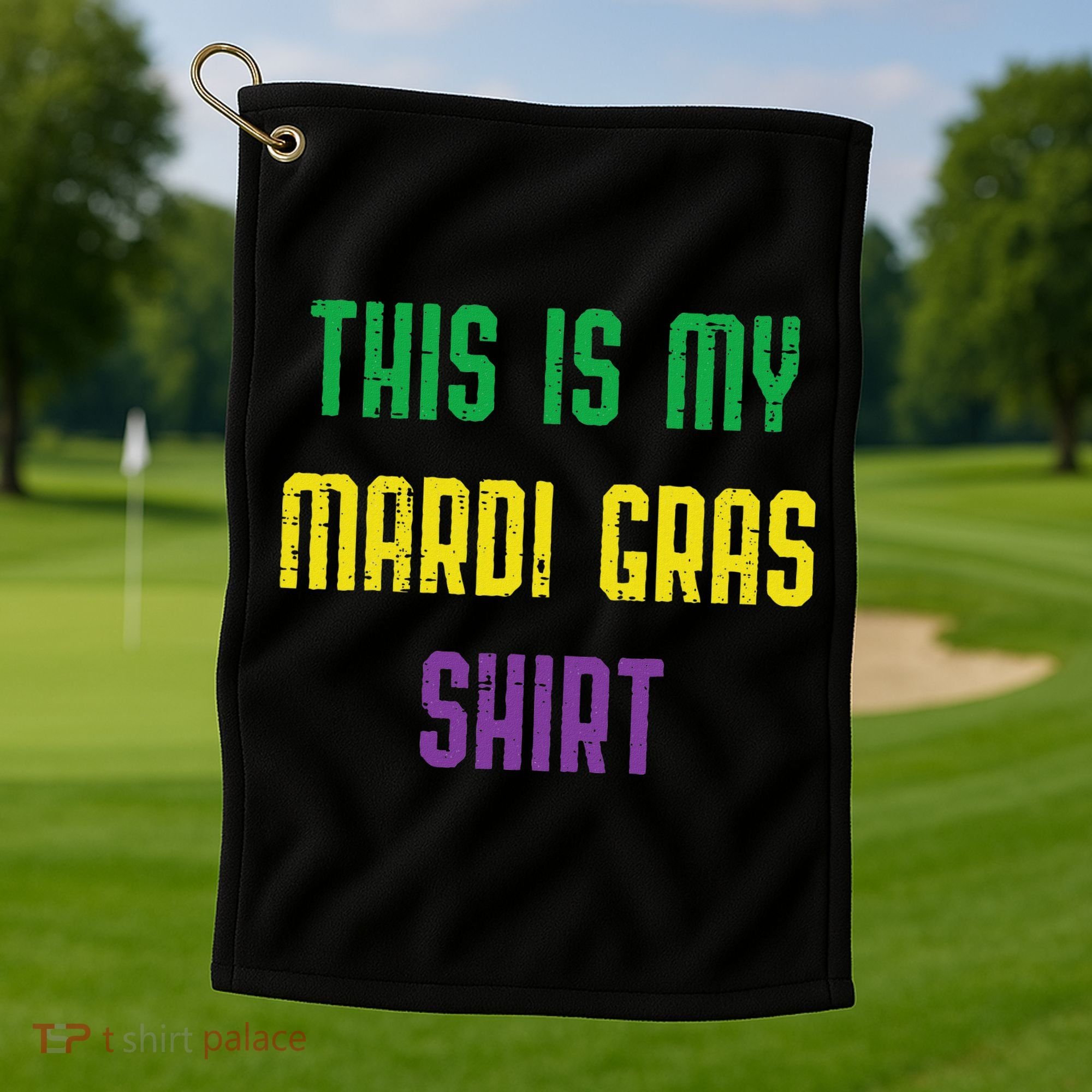 This Is My Mardi Gras Funny Outfit Women Golf Towel