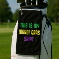 This Is My Mardi Gras Funny Outfit Women Golf Towel thumb 2