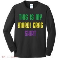 This Is My Mardi Gras Funny Outfit Women Kids Long Sleeve Shirt thumb 0