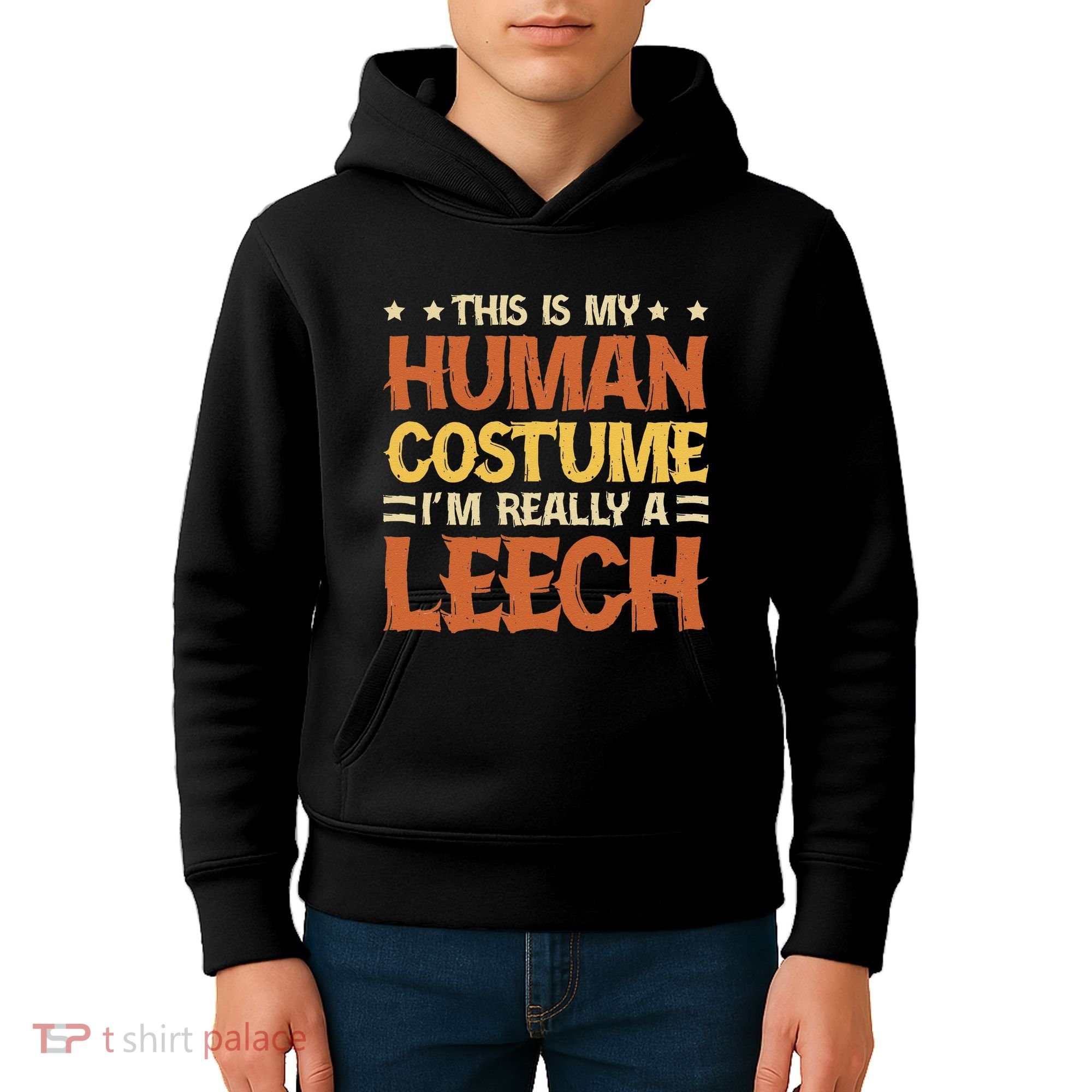 This Is My Human Costume IM Really A Leech Kids Hoodie