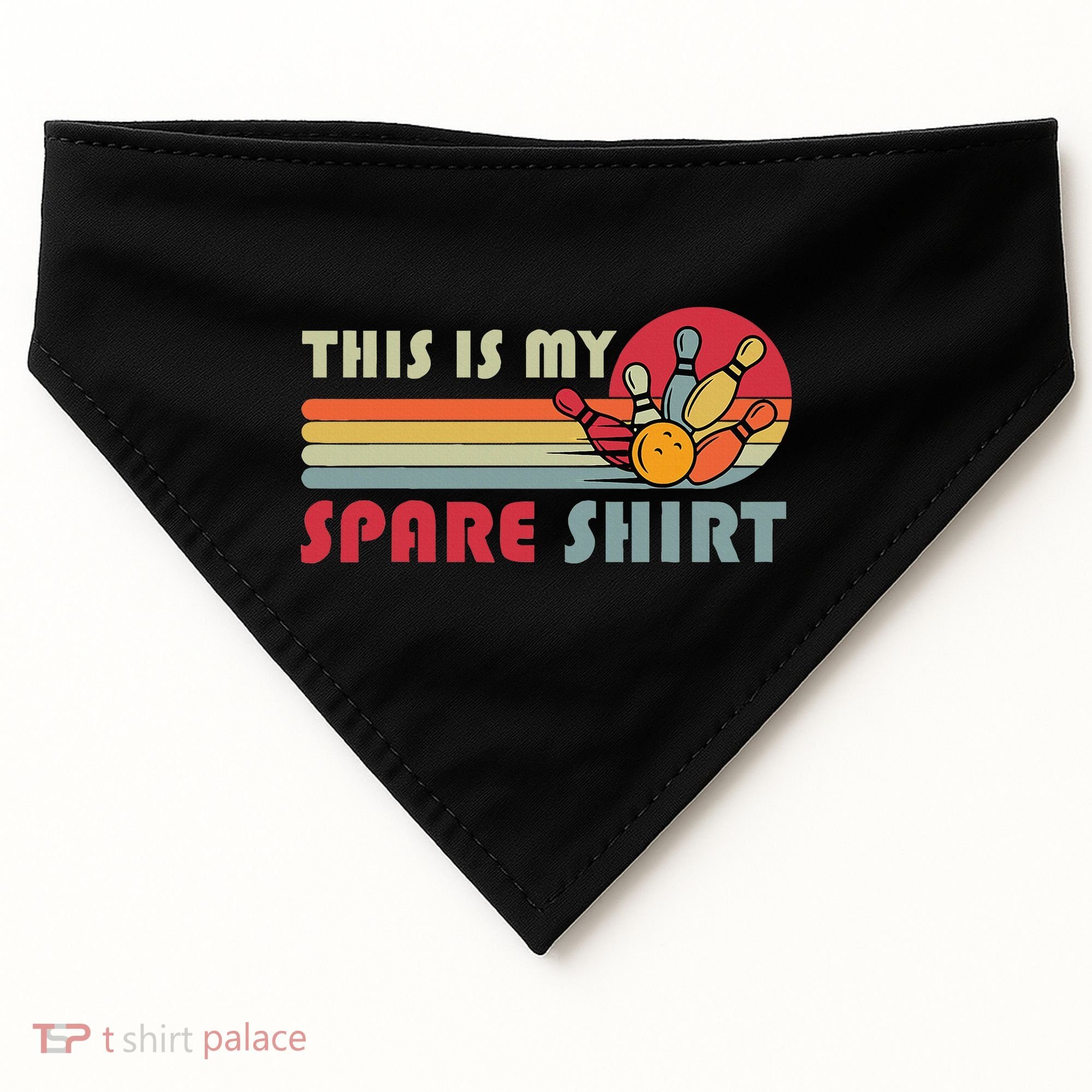 This Is My Spare Bowling Bowler Funny Team USA-Made Doggie Bandana