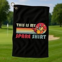 This Is My Spare Bowling Bowler Funny Team Golf Towel thumb 1