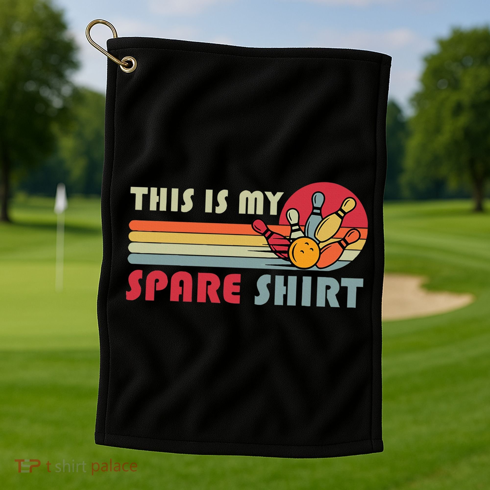This Is My Spare Bowling Bowler Funny Team Golf Towel
