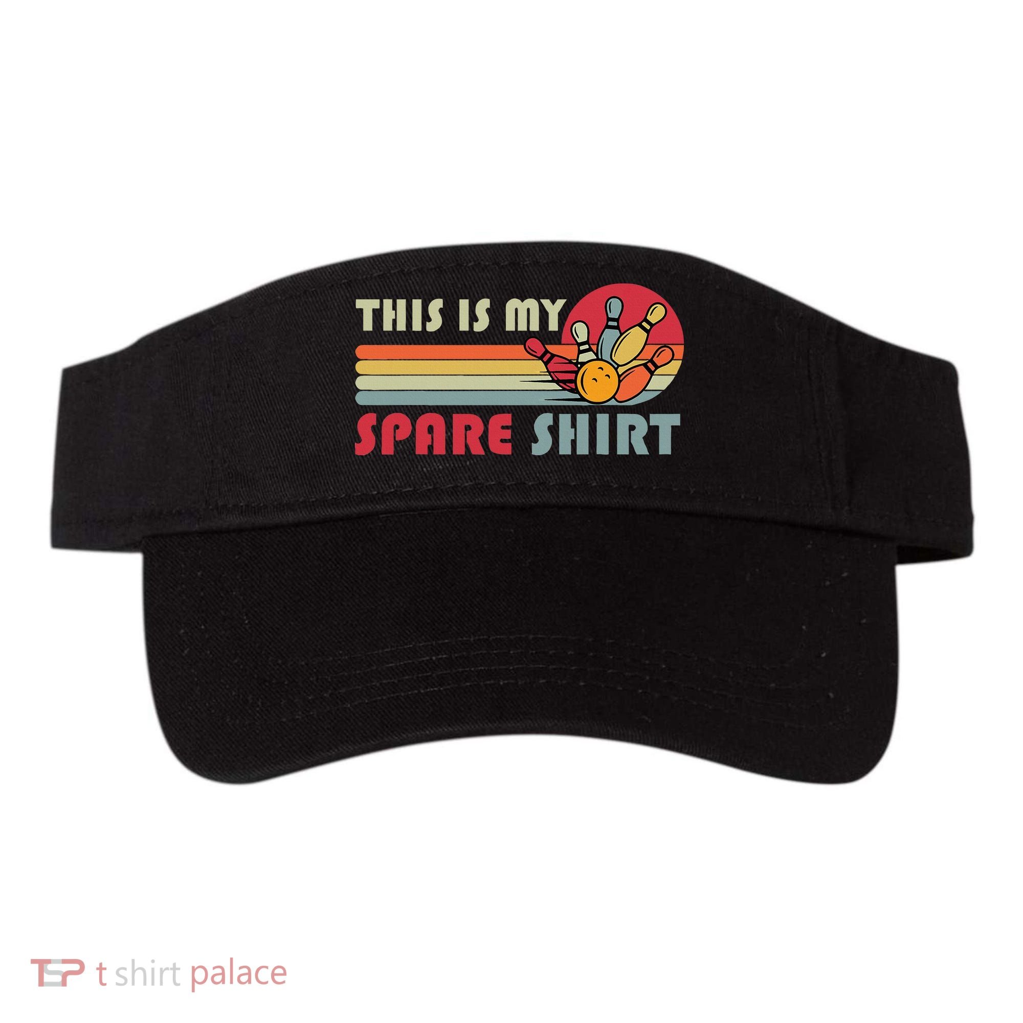 This Is My Spare Bowling Bowler Funny Team Visor