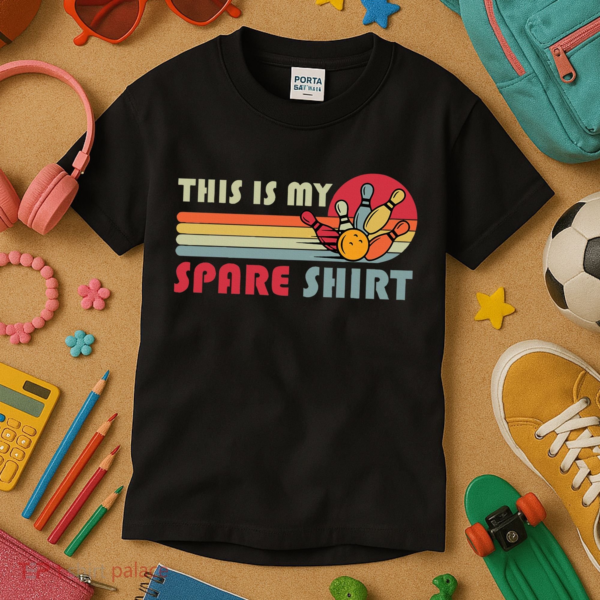 This Is My Spare Bowling Bowler Funny Team Kids T-Shirt