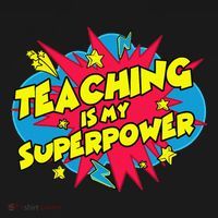 Teaching Is My Superpower Retro Comic Teacher Sweatshirt thumb 3