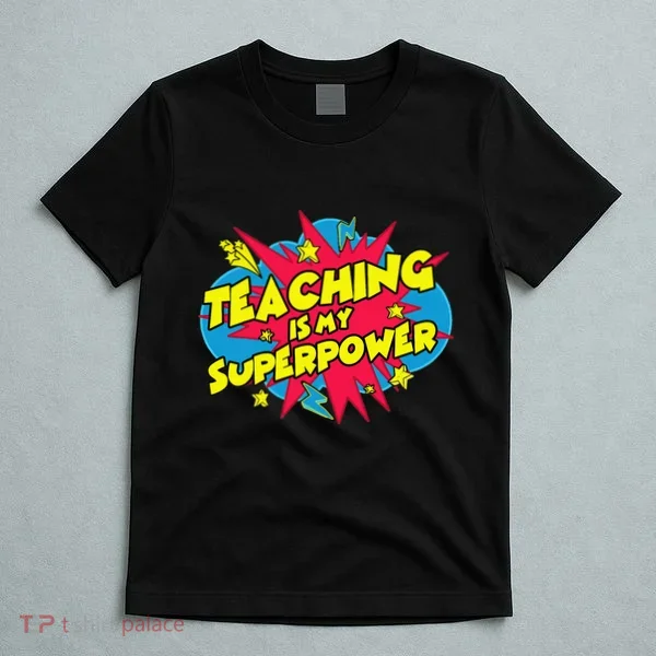 Teaching Is My Superpower Retro Comic Teacher T-Shirt
