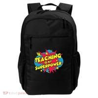 Teaching Is My Superpower Retro Comic Teacher Backpack thumb 0