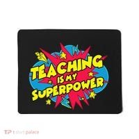 Teaching Is My Superpower Retro Comic Teacher Mousepad thumb 0