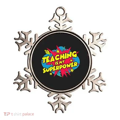 Teaching Is My Superpower Retro Comic Teacher Ornament