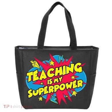 Teaching Is My Superpower Retro Comic Teacher Tote Bag