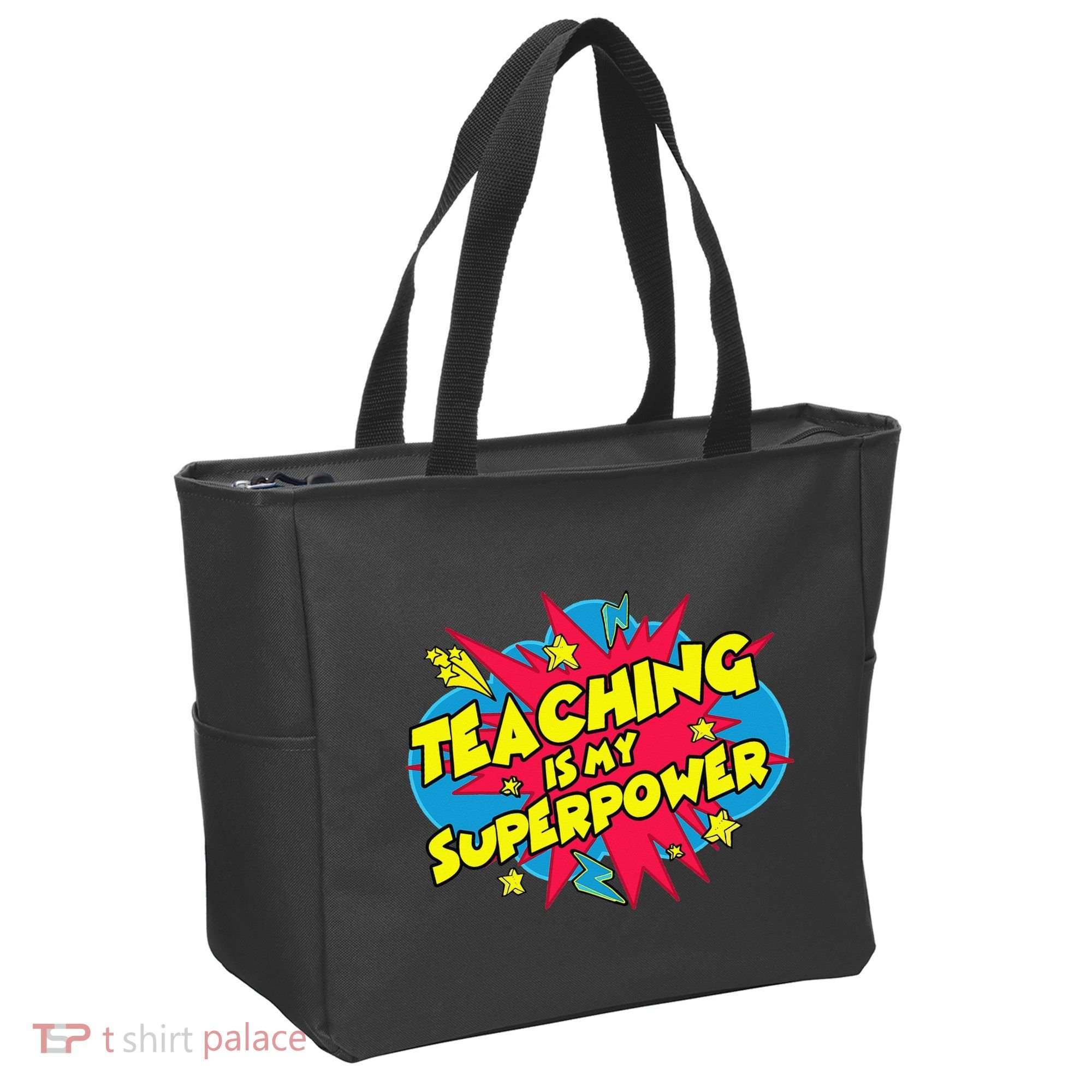 Teaching Is My Superpower Retro Comic Teacher Tote Bag