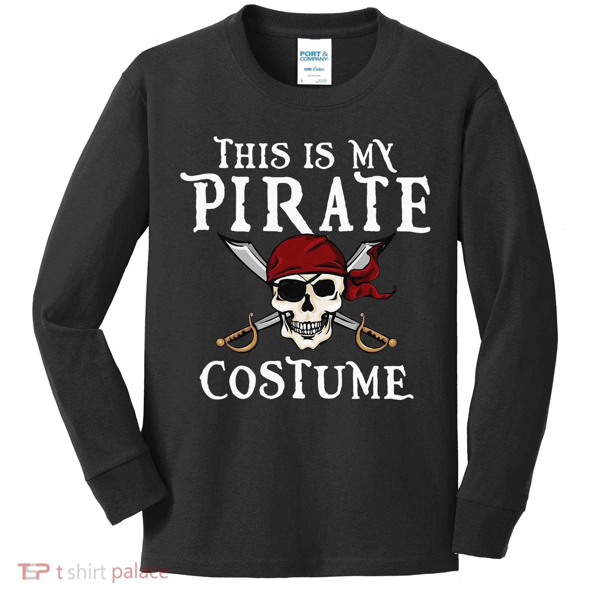 This Is My Pirate Costume Halloween Party Family Matching Kids Long Sleeve Shirt