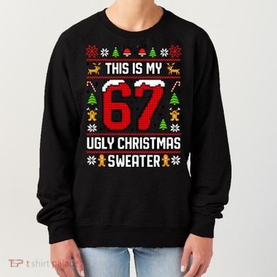 This Is My 67 Ugly Christmas Sweater 6-7 Meme Gen Alpha Women's Sweatshirt