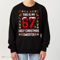 This Is My 67 Ugly Christmas Sweater 6-7 Meme Gen Alpha Women's Sweatshirt thumb 0